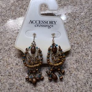 Accessory Crossing Earrings Dangles Beaded